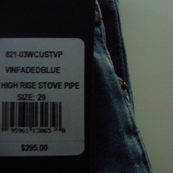 RE/DONE WOMEN 70S HIGH RISE STOVE PIPE MIDIUM WASH JEANS SIZE 29 NEW WITH TAGS - Picture 2 of 5